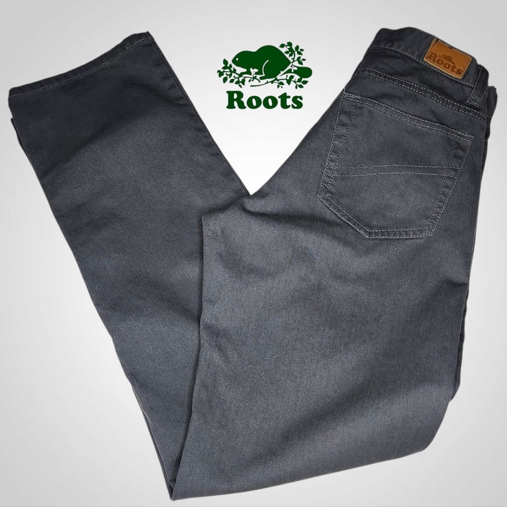 ROOTS Dark Gray Straight Textured Jeans - 28